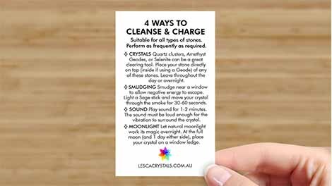 Cleansing and Charging Crystals Card by Lesca Crystals