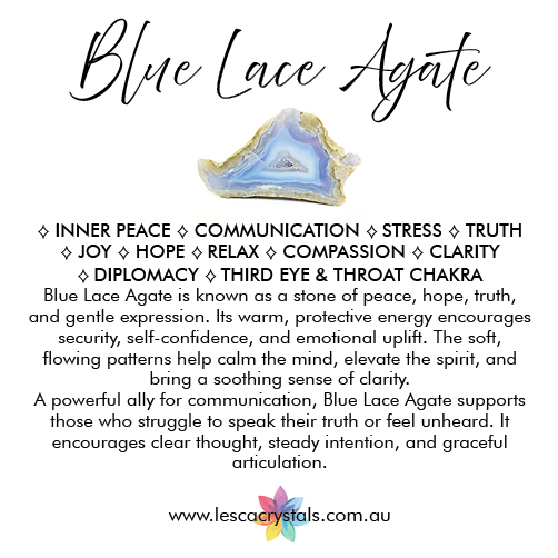Blue Lace Agate crystal meaning