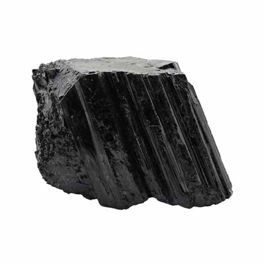 Tourmaline specimen on white background