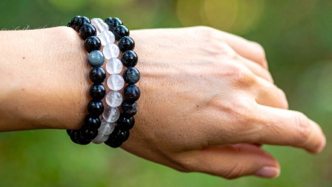 Wearing Tourmaline Quartz Bead Bracelets