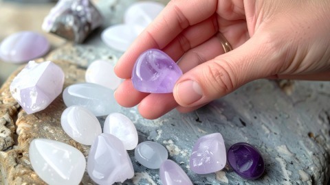 Hand seleting a crystal