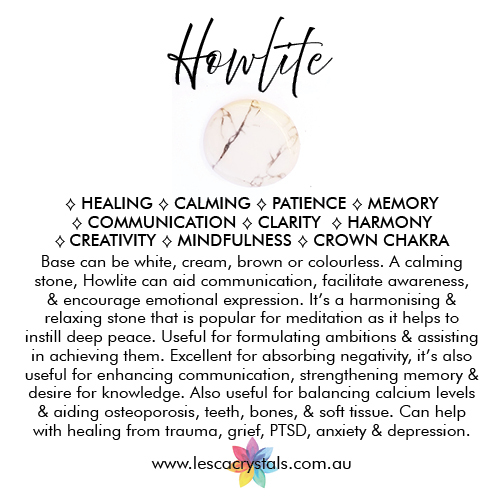 Howlite crystal overview