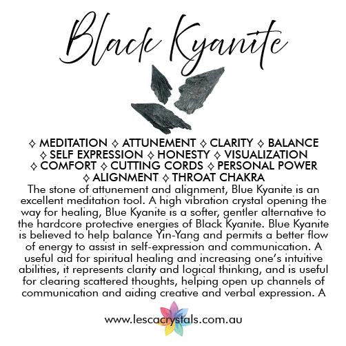 Black Kyanite crystal meaning