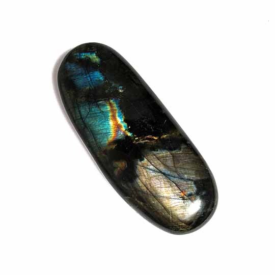Labradorite Freeform on white background