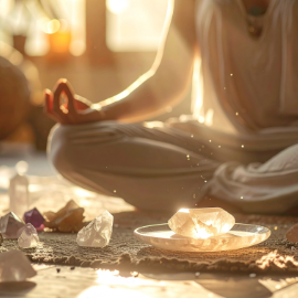 Meditation with Selenite and Quartz