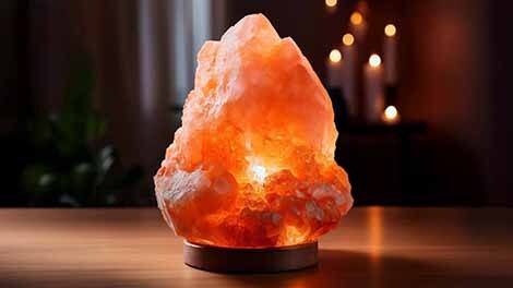 Salt Lamp on table