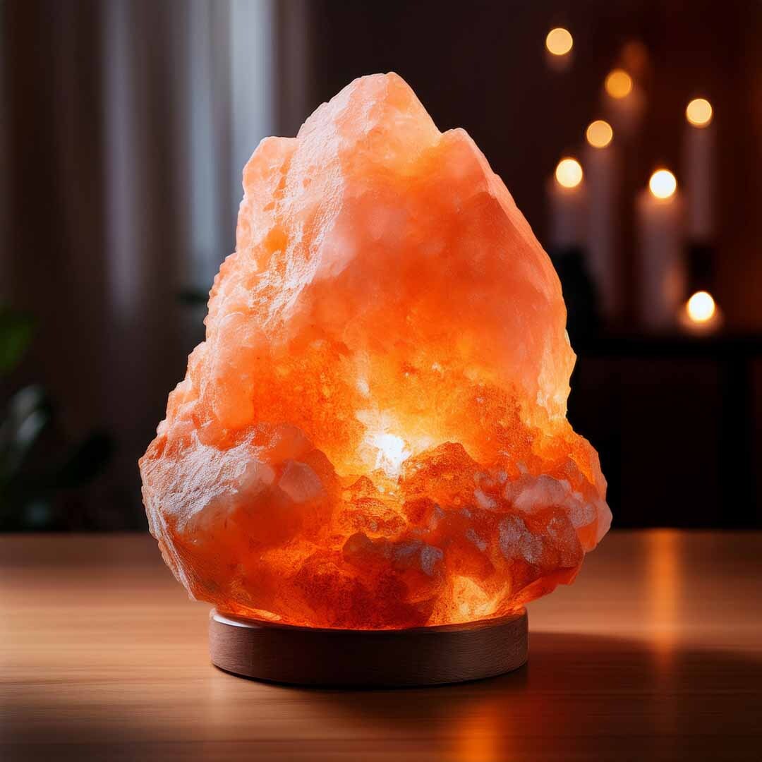 Salt Lamp on bench