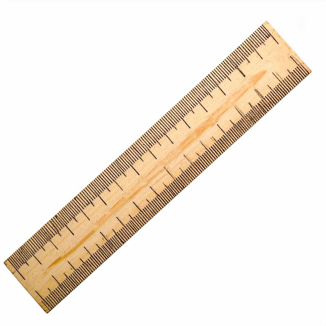 Ruler on white background