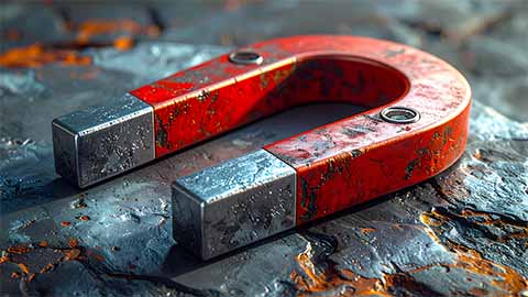 U Shaped Magnet U Shaped Magnet on rock