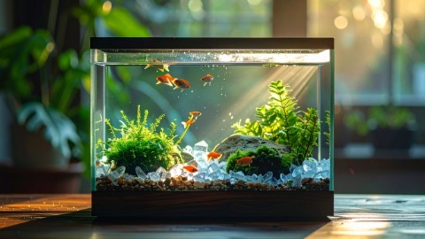 Fish Tank with Quartz Crystals