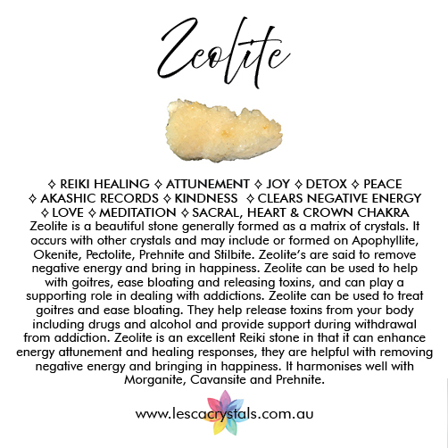 Zeolite crystal text overview